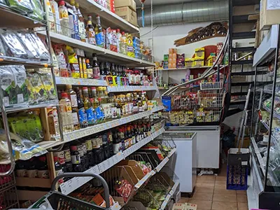 Bild von verschiedenen Lebensmitteln im Asiatischem Supermarkt